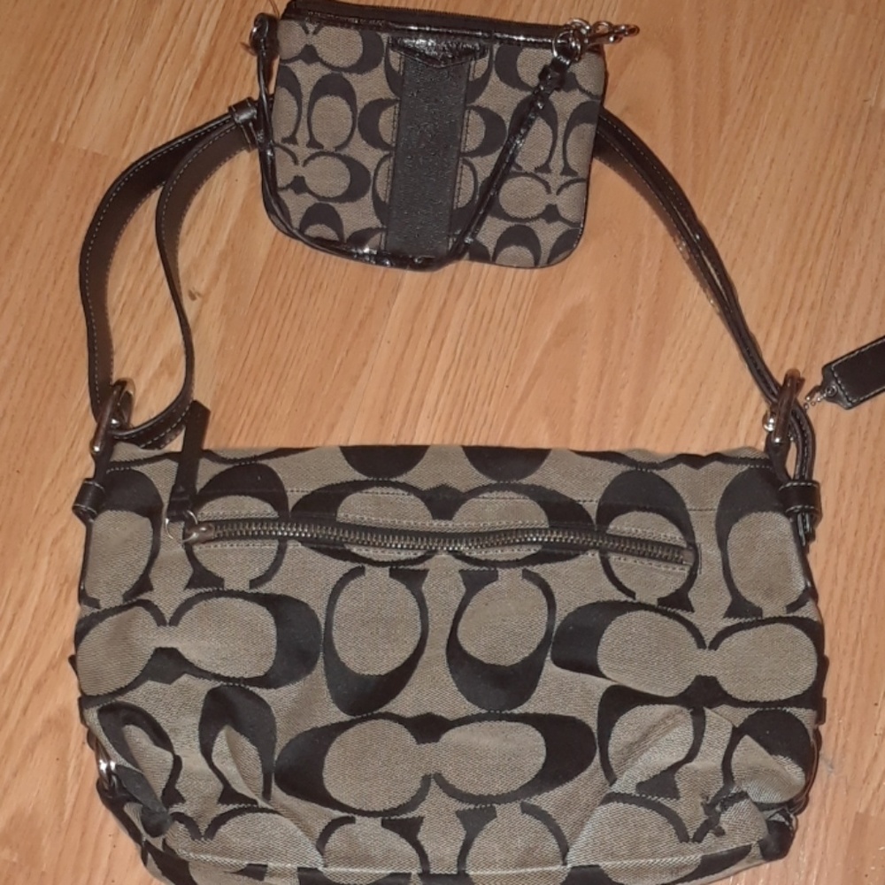 Coach bag with change wallet